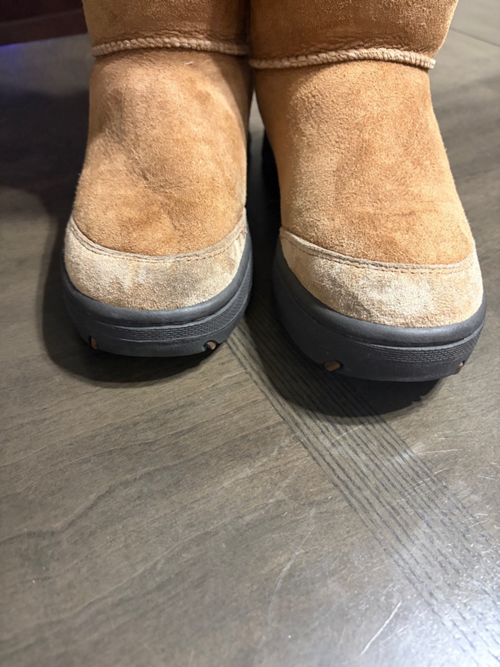 UGG Ultra tall Shearling Embroidered Chestnut boots size 9 - Picture 8 of 15